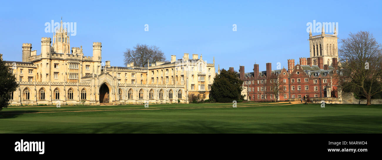 St Johns College buildings, Cambridge City, Cambridgeshire, England, UK Stock Photo