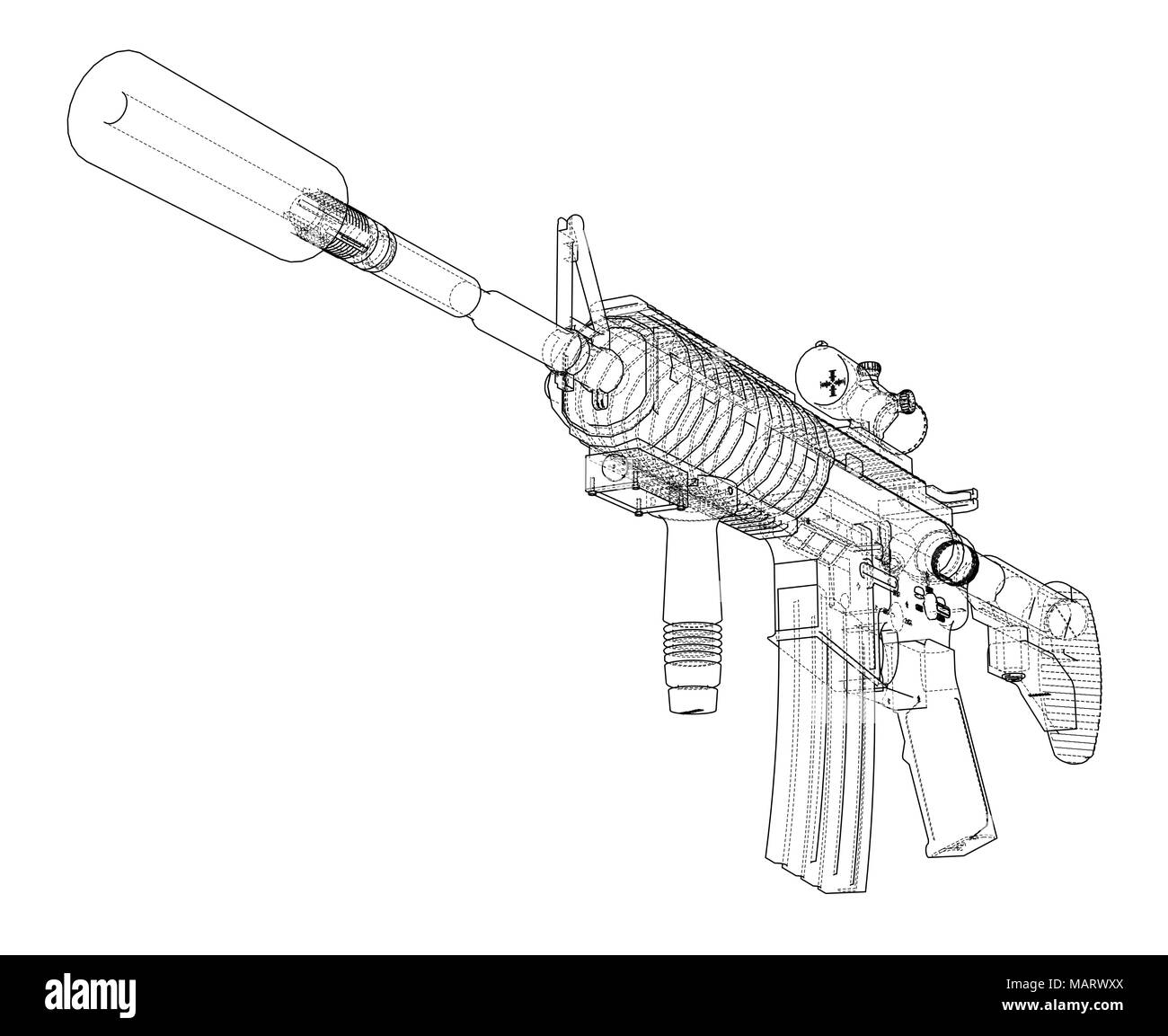 Machine gun barrel Black and White Stock Photos & Images Alamy