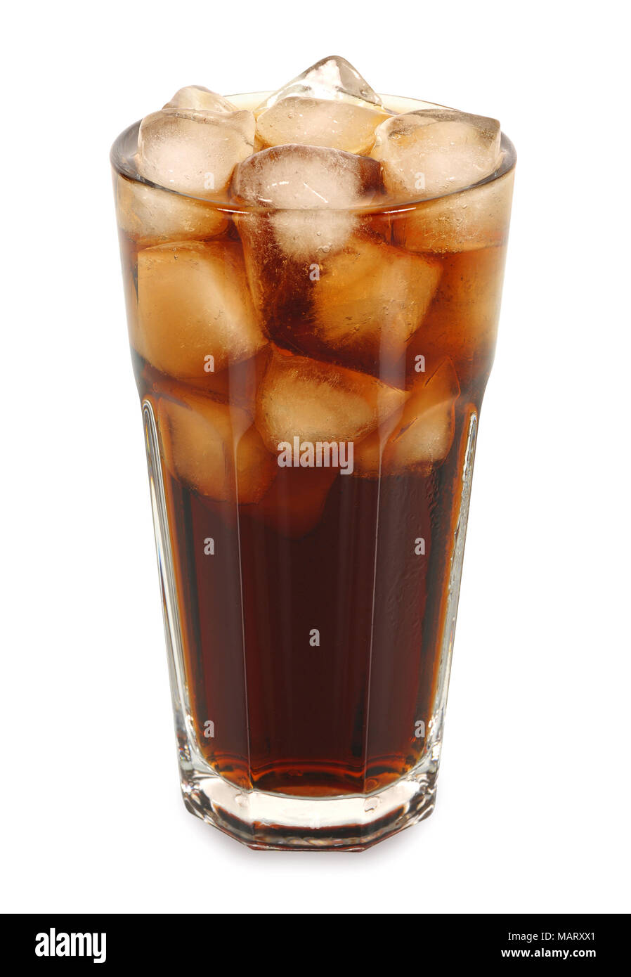 Tall glass of cola with ice cubes hi-res stock photography and images ...