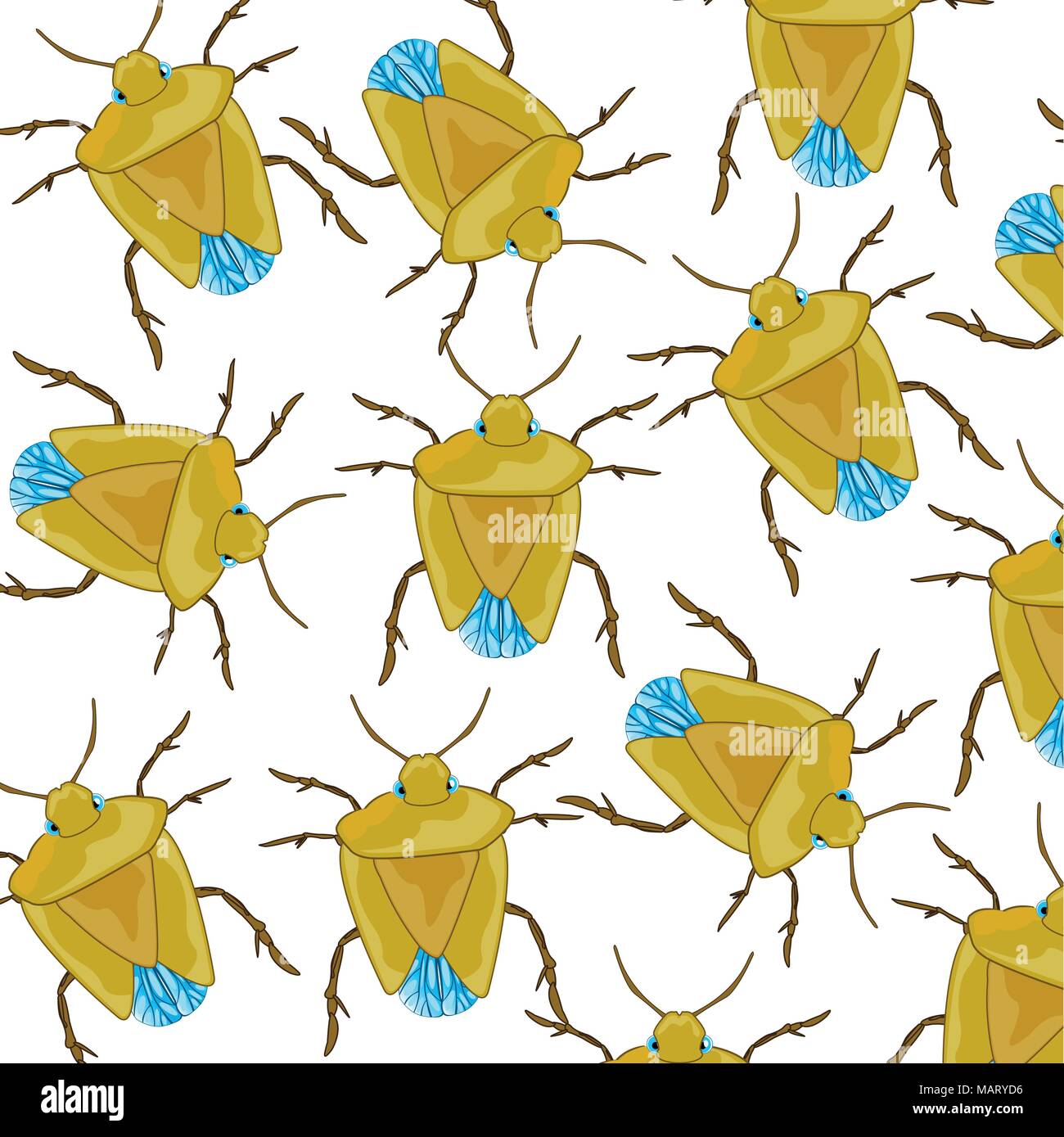 Insect bedbug pattern Stock Vector