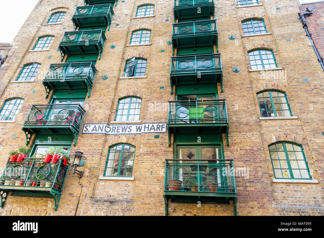 Residential apartments in St Andrews Wharf, Shad Thames, London, UK Stock Photo