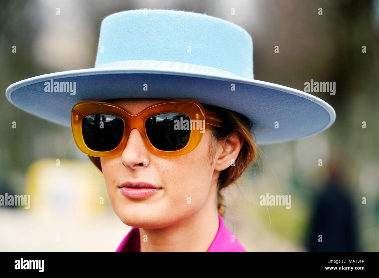 Maria de la Orden - outside CHANEL - Paris Fashion Week 2018/2019 Stock