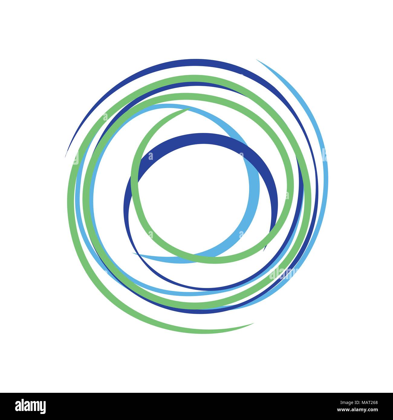 Abstract Zen Circle Wave Bond Vector Symbol Graphic Logo Design Stock Vector