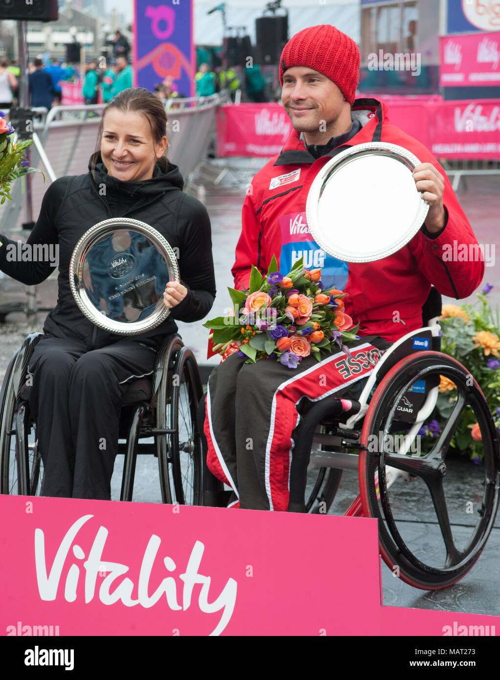 Vitality Big Half Marathon in London. The Finish Line and Presentations