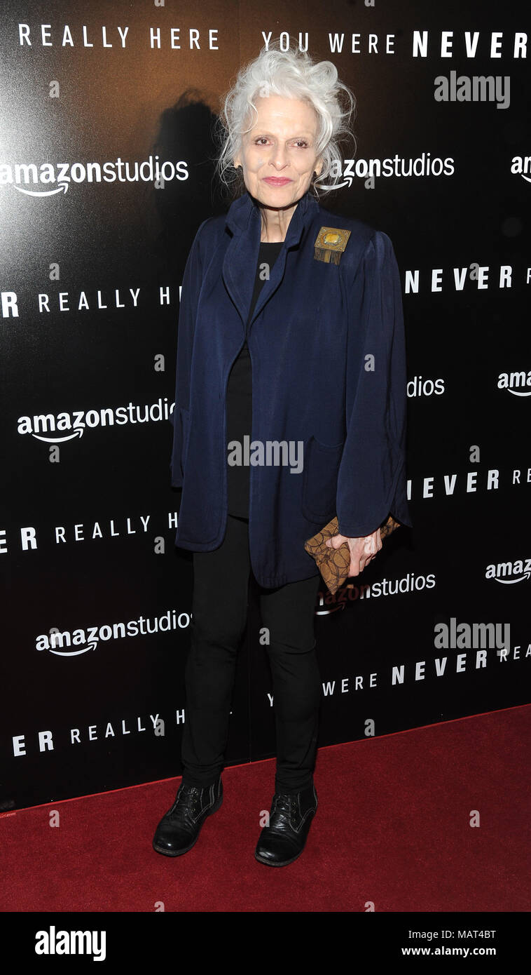 New York, NY, USA. 3rd Apr, 2018. Judith Roberts attends the New York screening for ' You Were Nevere Really Here' at Metrograph on April 3, 2018 in New York City. Credit: John Palmer/Media Punch/Alamy Live News Stock Photo