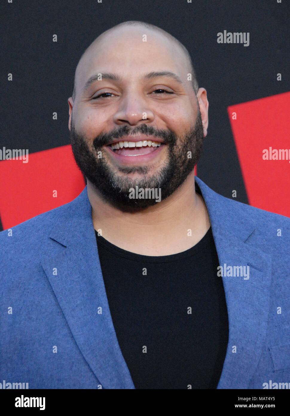 54 Build Presents Colton Dunn Discussing Superstore Stock Photos