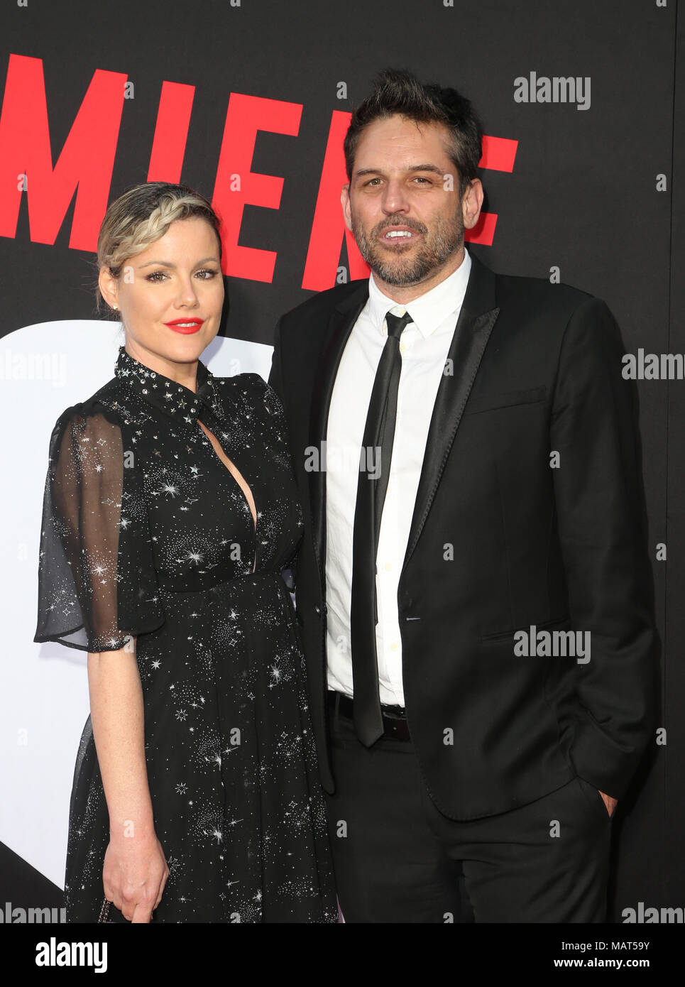 Westwood, Ca. 3rd Apr, 2018. Kathleen Robertson, Chris Cowles, at the