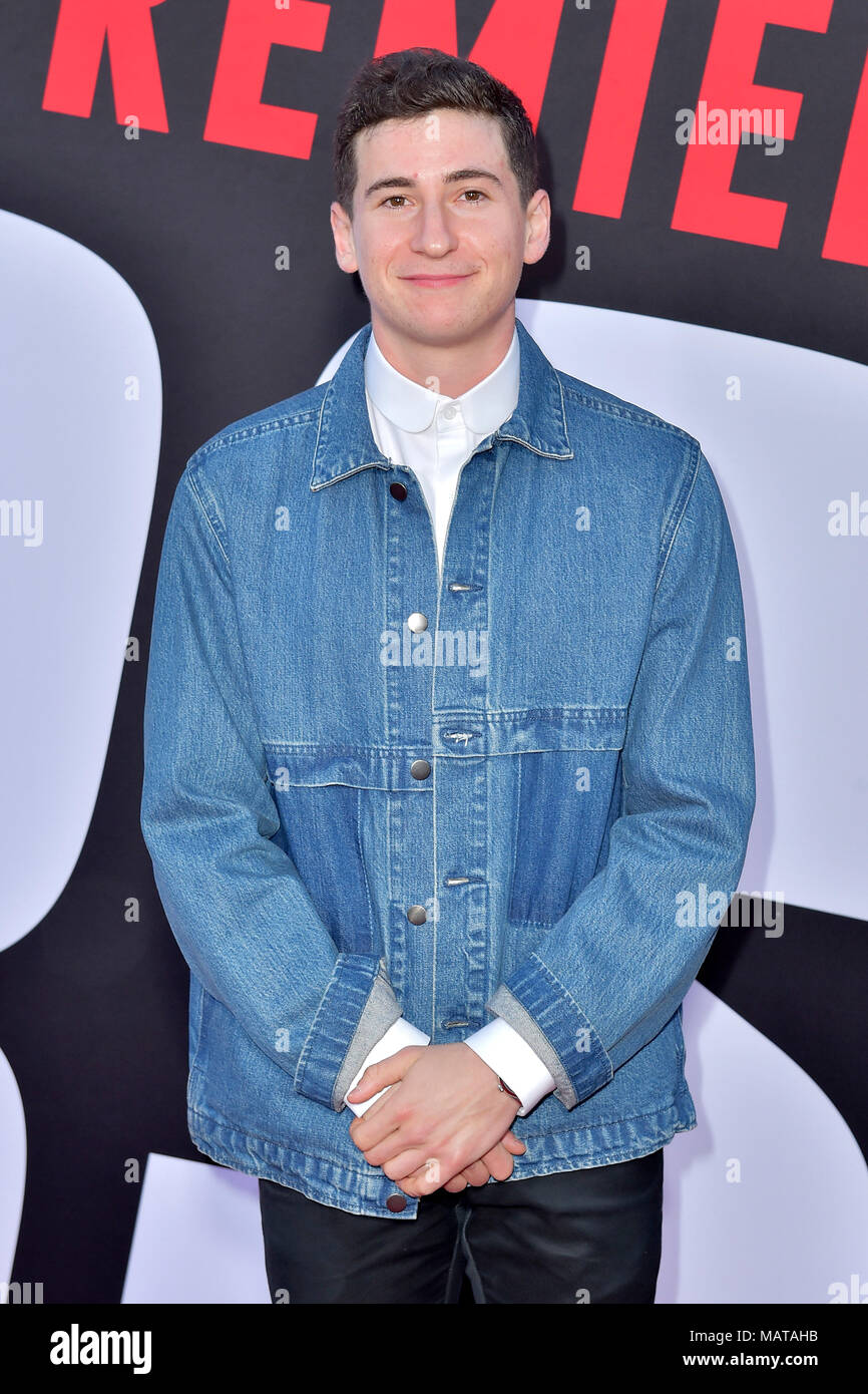 Sam Lerner attending the 'Blockers' premiere at Regency Village Theater on April 3, 2018 in Los Angeles, California. Stock Photo