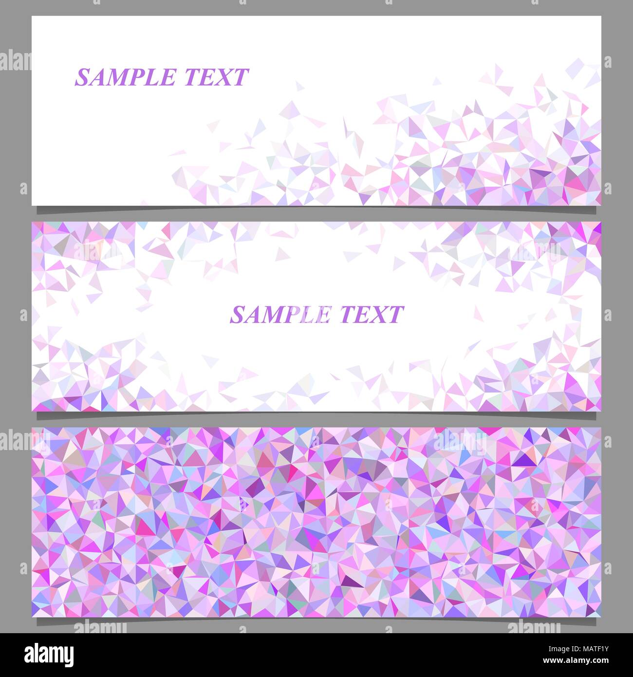 Abstract polygonal banner template design set Stock Vector Image & Art ...