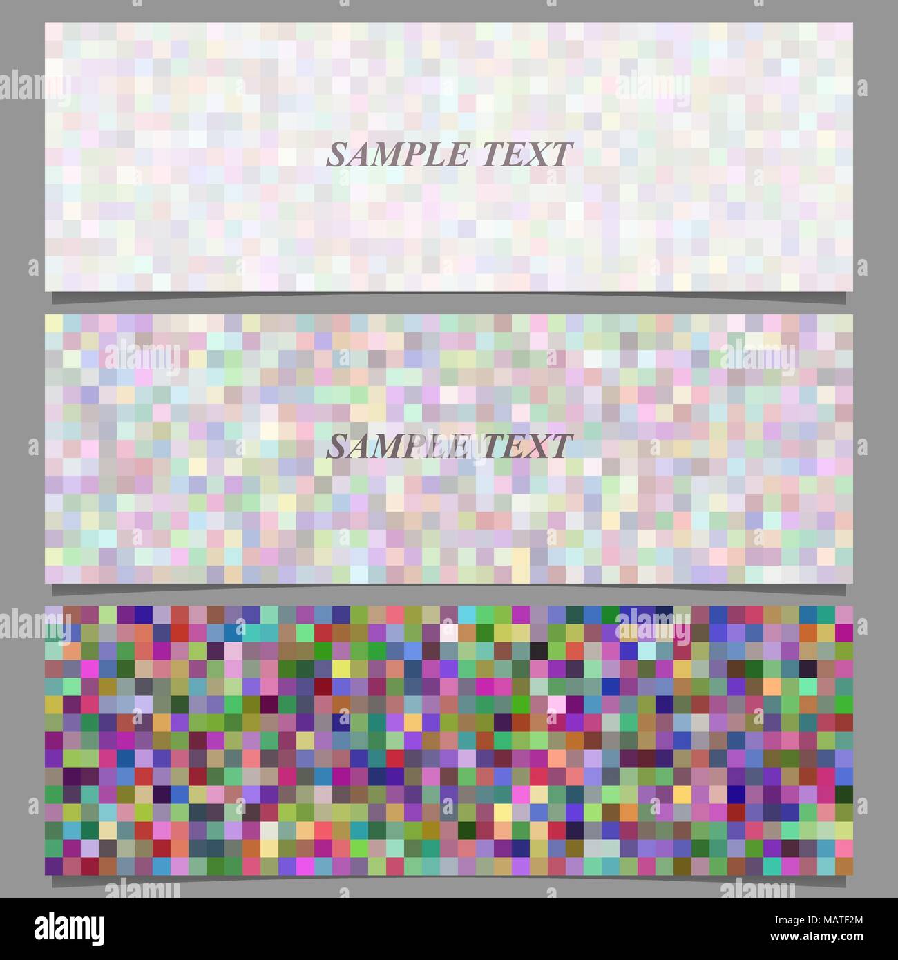 Colorful square mosaic banner background set Stock Vector Image & Art ...