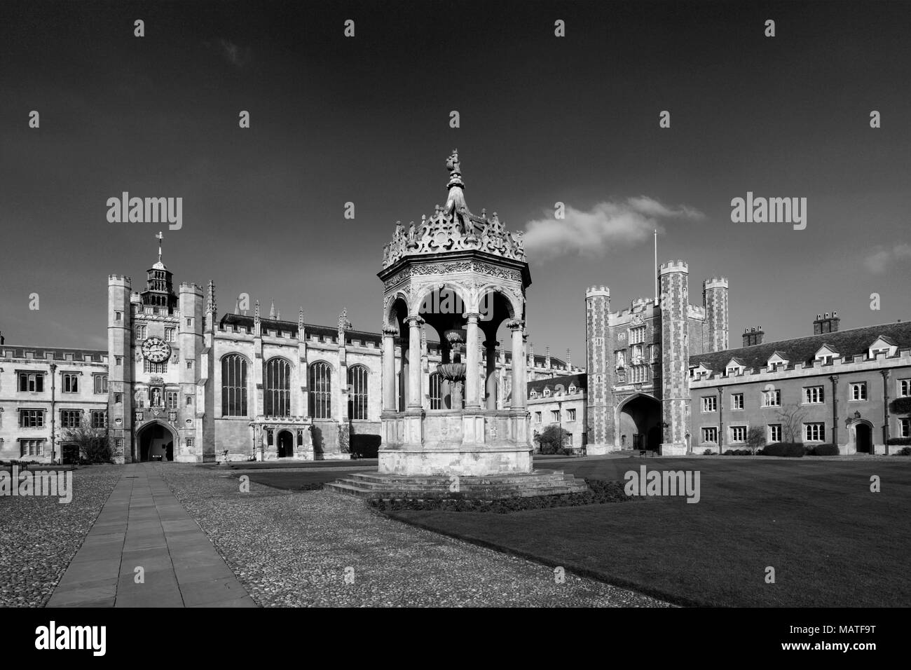 Summer view of Trinity College buildings, Cambridge City, Cambridgeshire, England, UK Stock Photo