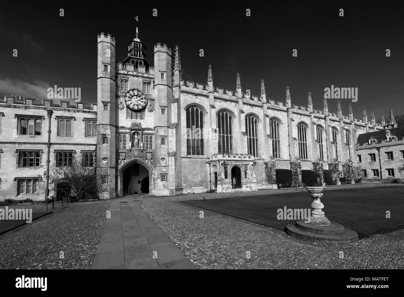 Summer view of Trinity College buildings, Cambridge City, Cambridgeshire, England, UK Stock Photo