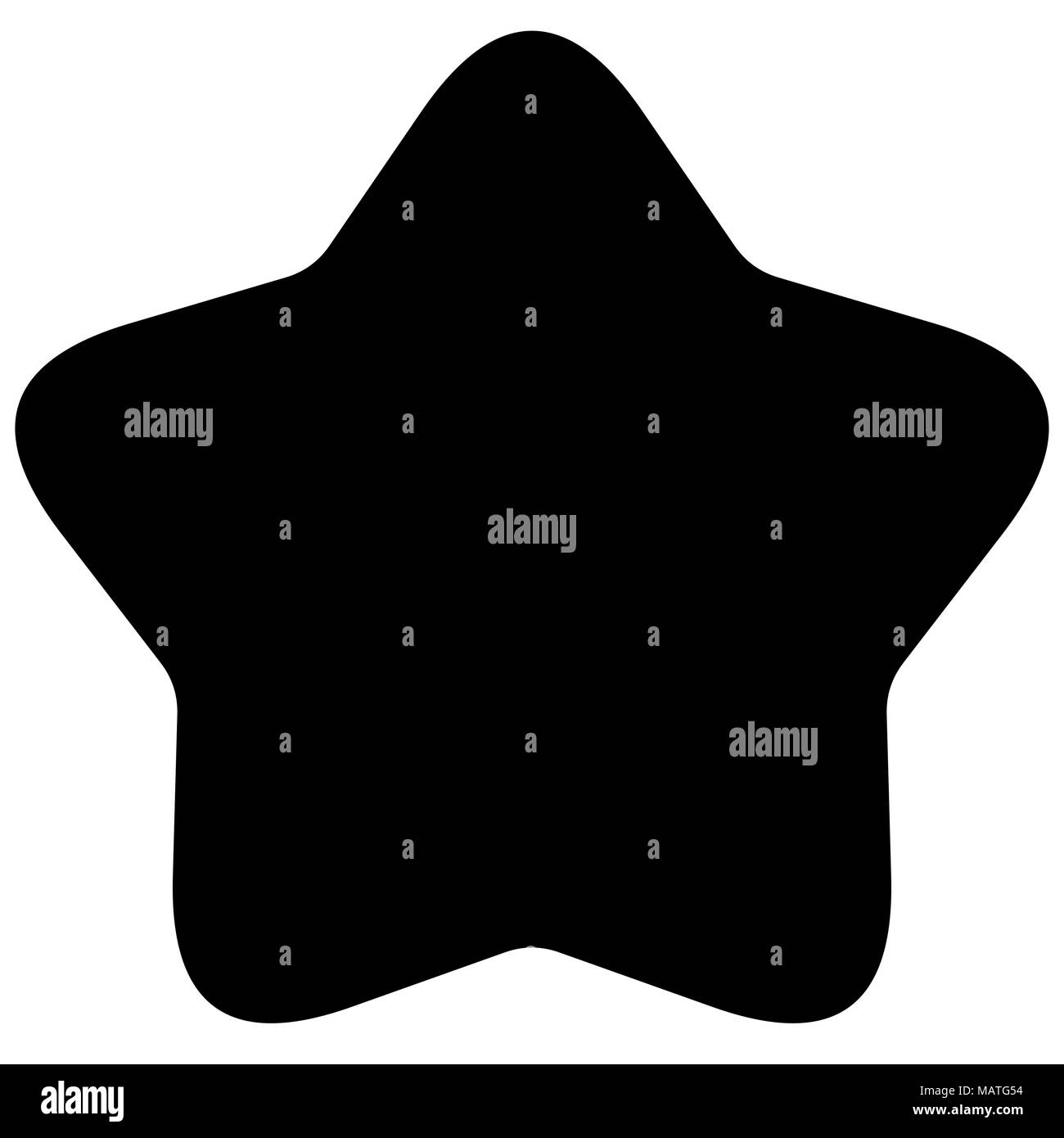 Minimalistic black rounded star icon Stock Vector