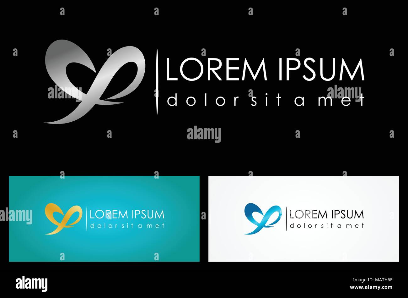 Logo with love shape hi-res stock photography and images - Alamy