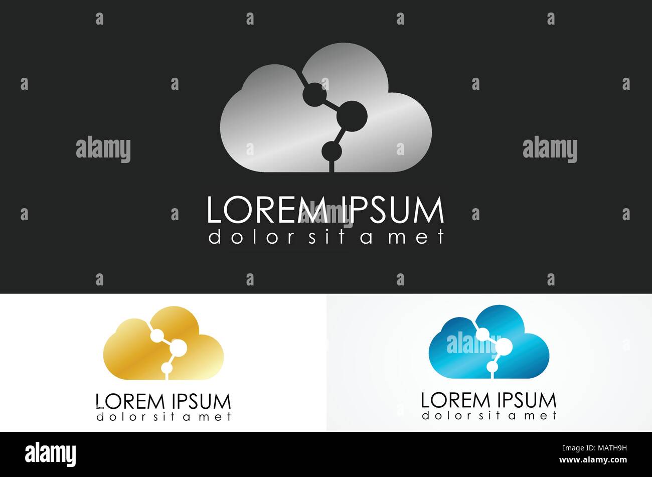 cloud conection logo Stock Vector
