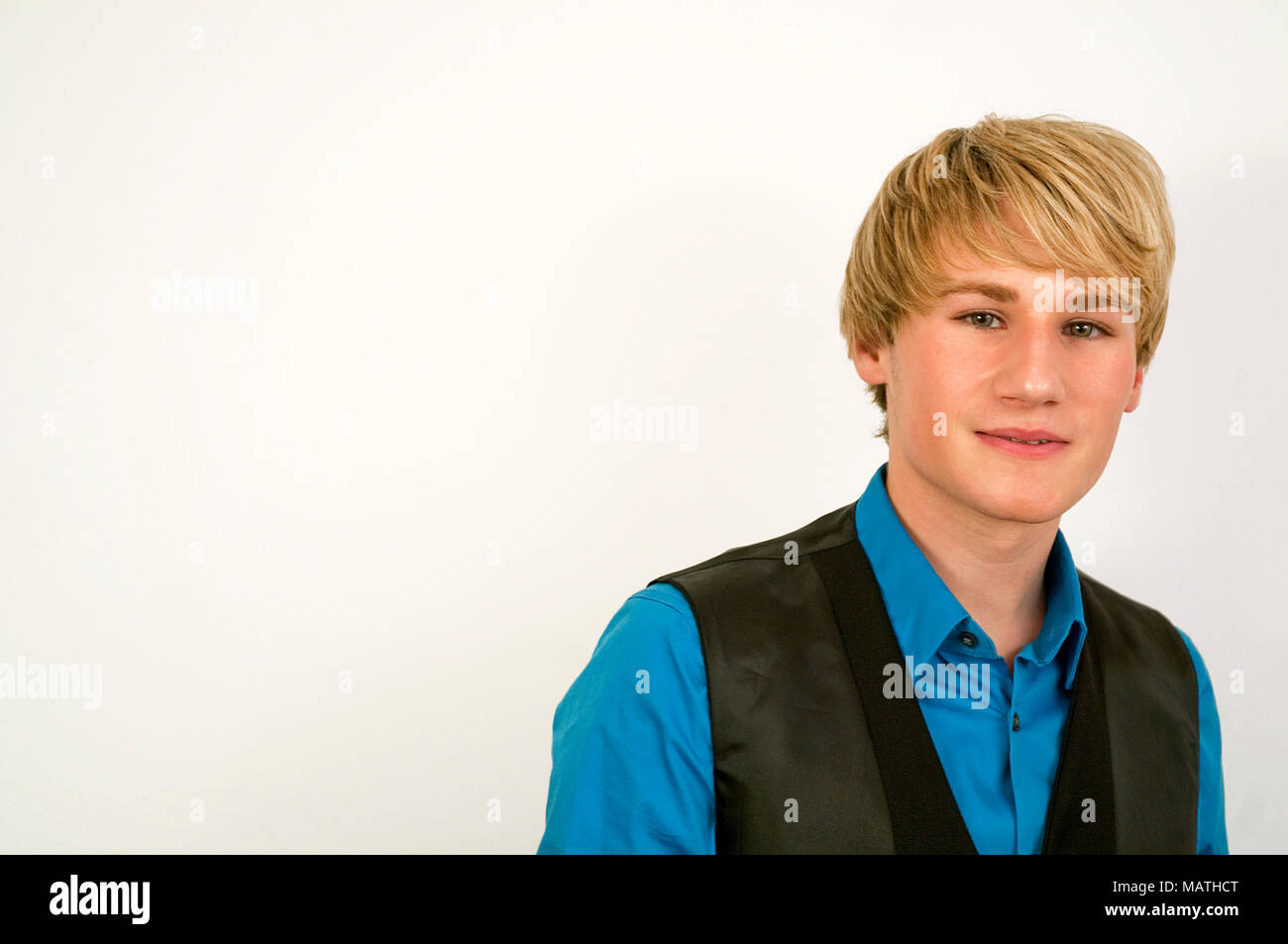 Portrait of young man looking at the camera. Stock Photo