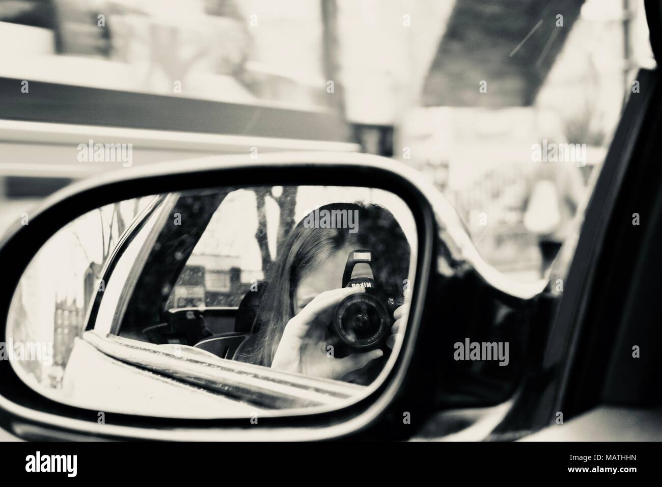 Car mirror Stock Photo