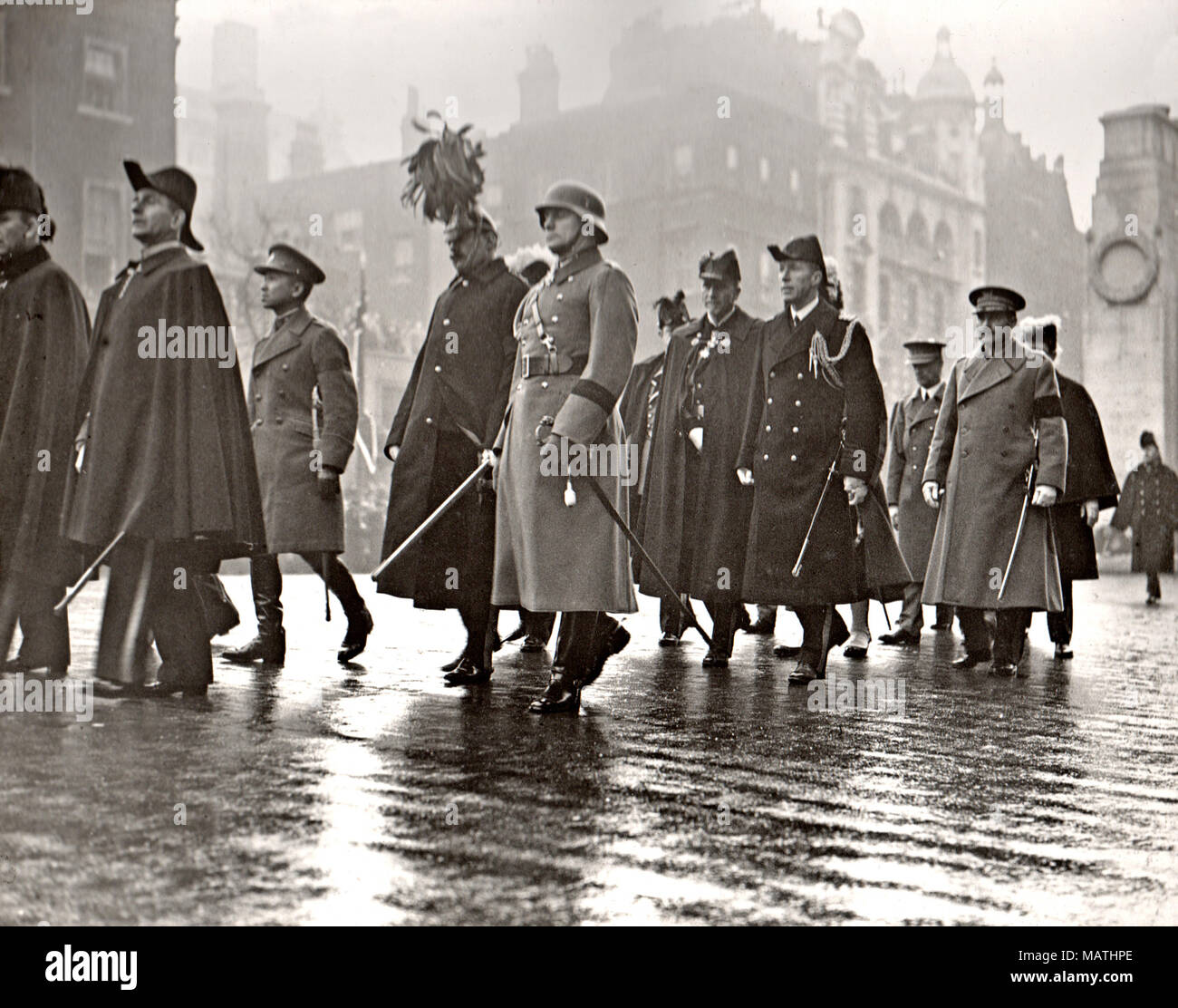 Foreign Representatives in the funeral procession of King V