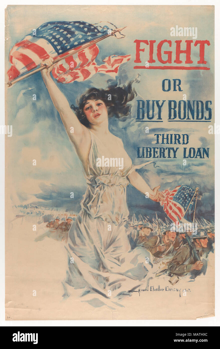 Fight or Buy Bonds Poster Stock Photo