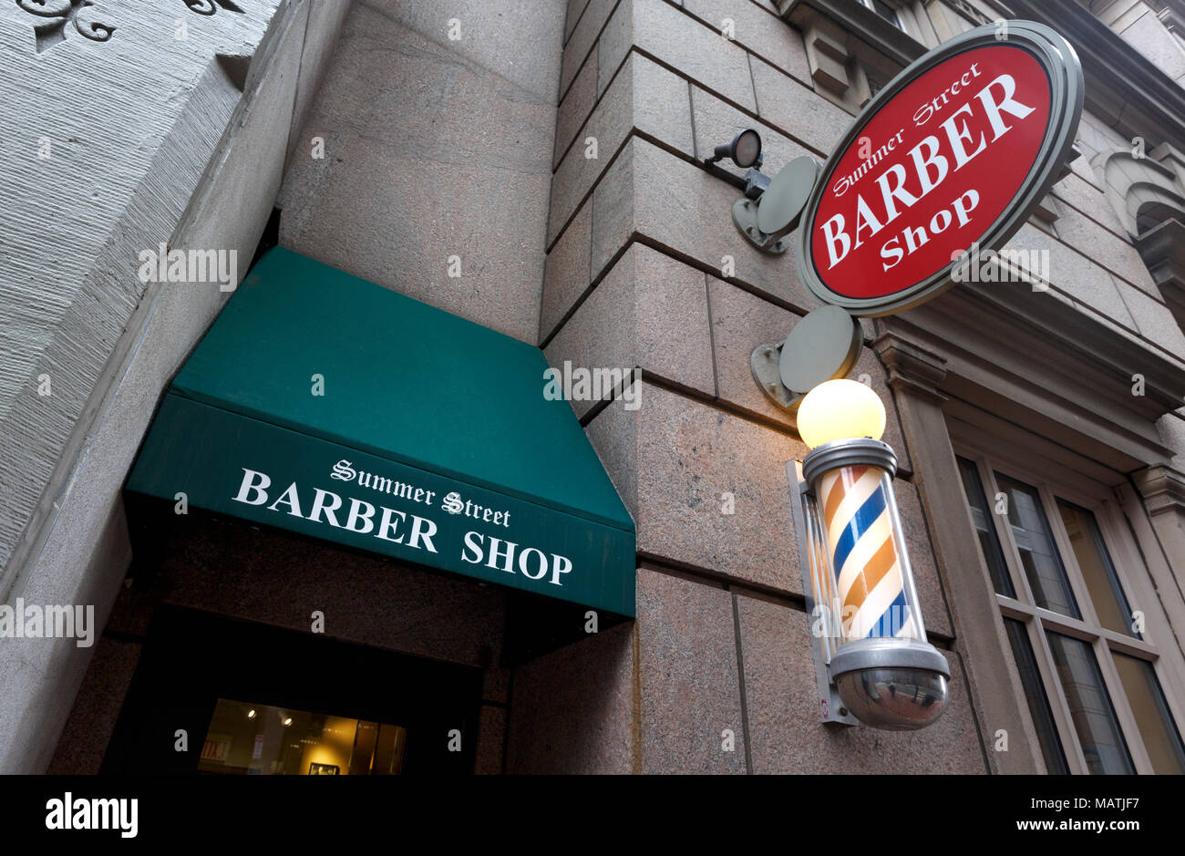 Exterior barber shop, Boston, Massachusetts Stock Photo Alamy