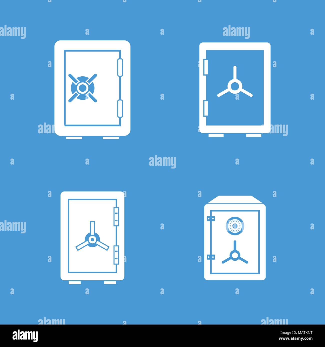 Safe icon blue set vector Stock Vector Image & Art - Alamy