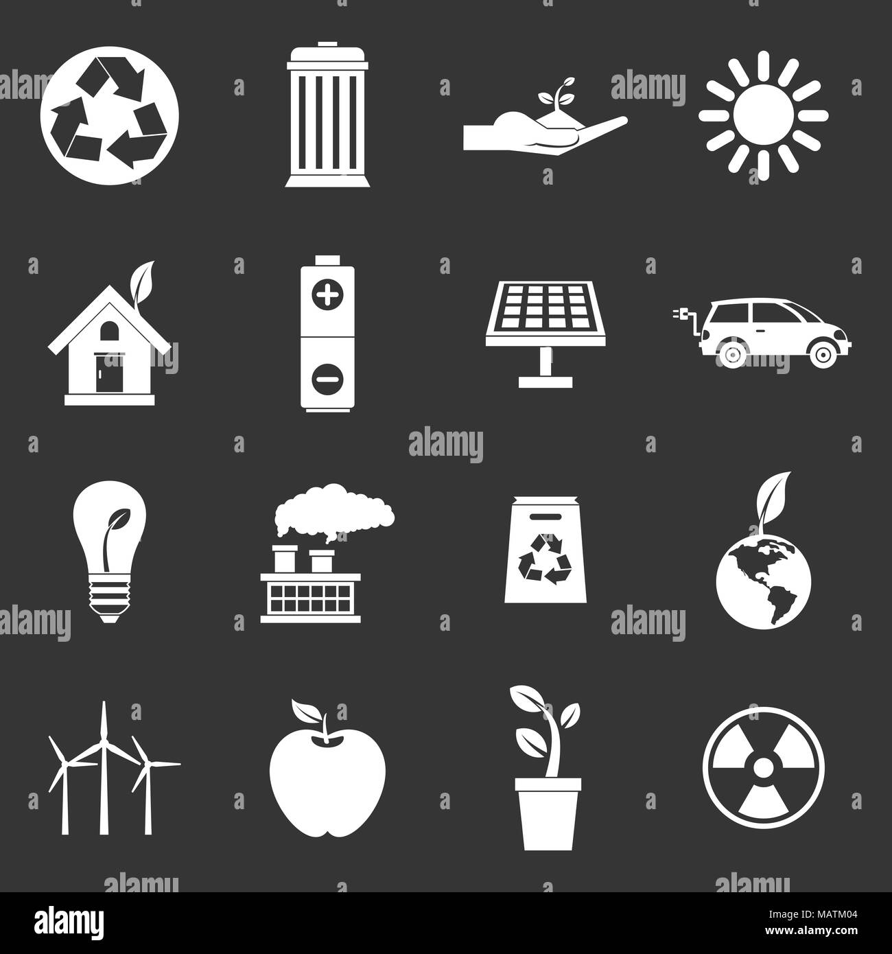 Ecology icons set grey vector Stock Vector Image & Art - Alamy