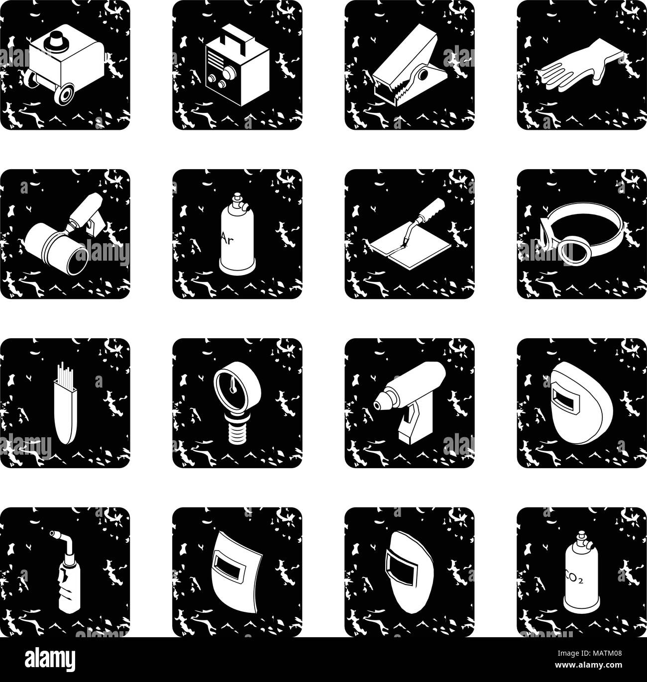 Welding tools icons set grunge vector Stock Vector Image & Art - Alamy