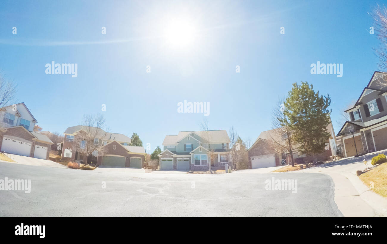 Driving through typical North American suburbs Stock Photo - Alamy