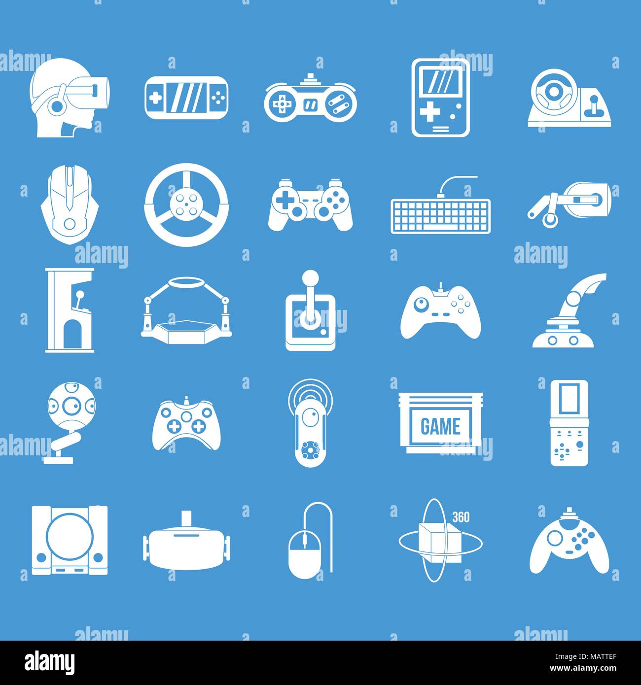 Game console icon blue set vector Stock Vector Image & Art - Alamy