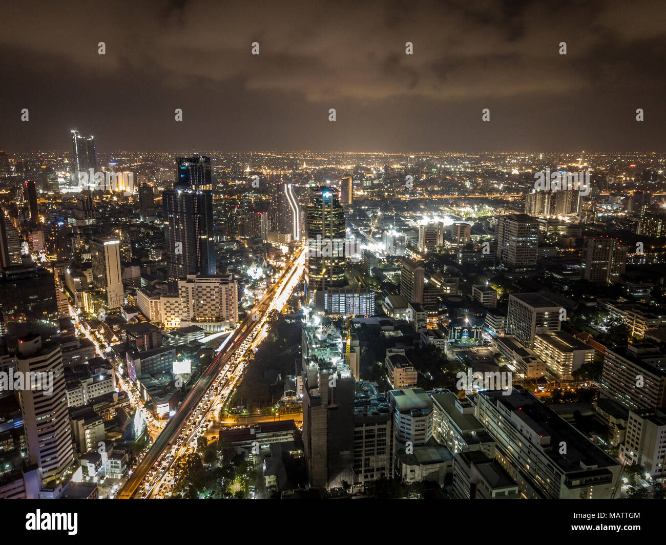 Bangkok Metropolis drone photograph Stock Photo Alamy