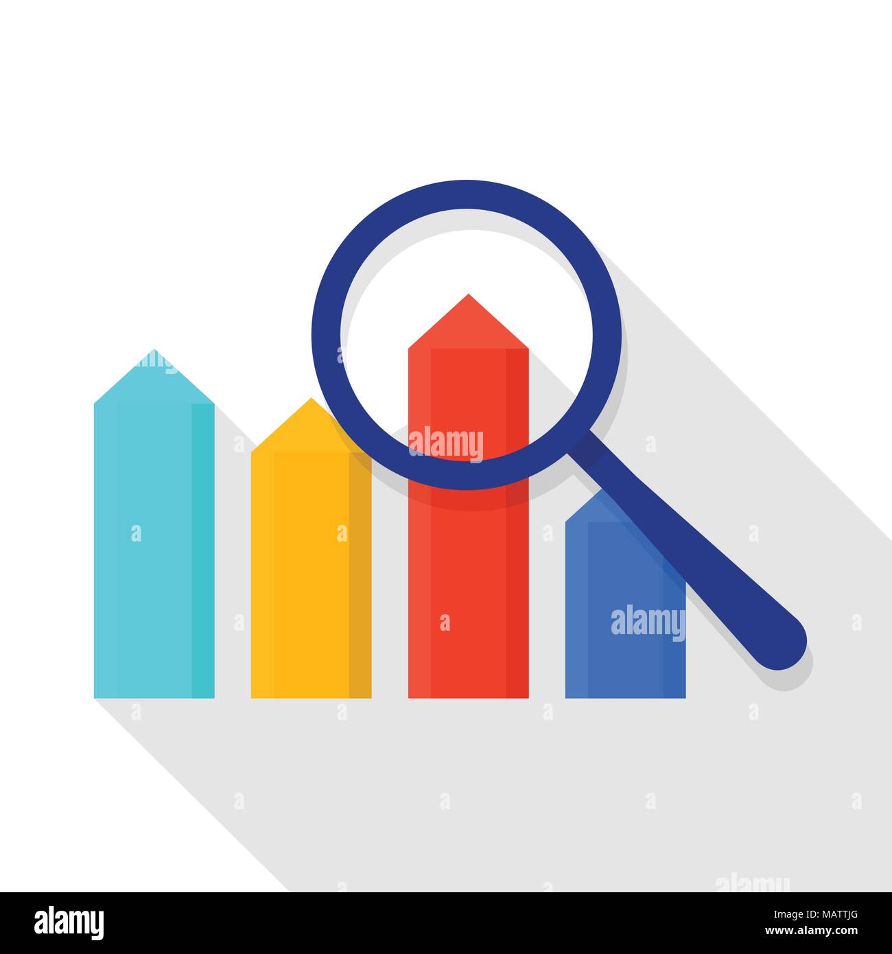 Exploring diagram icon, flat style Stock Vector Image & Art - Alamy