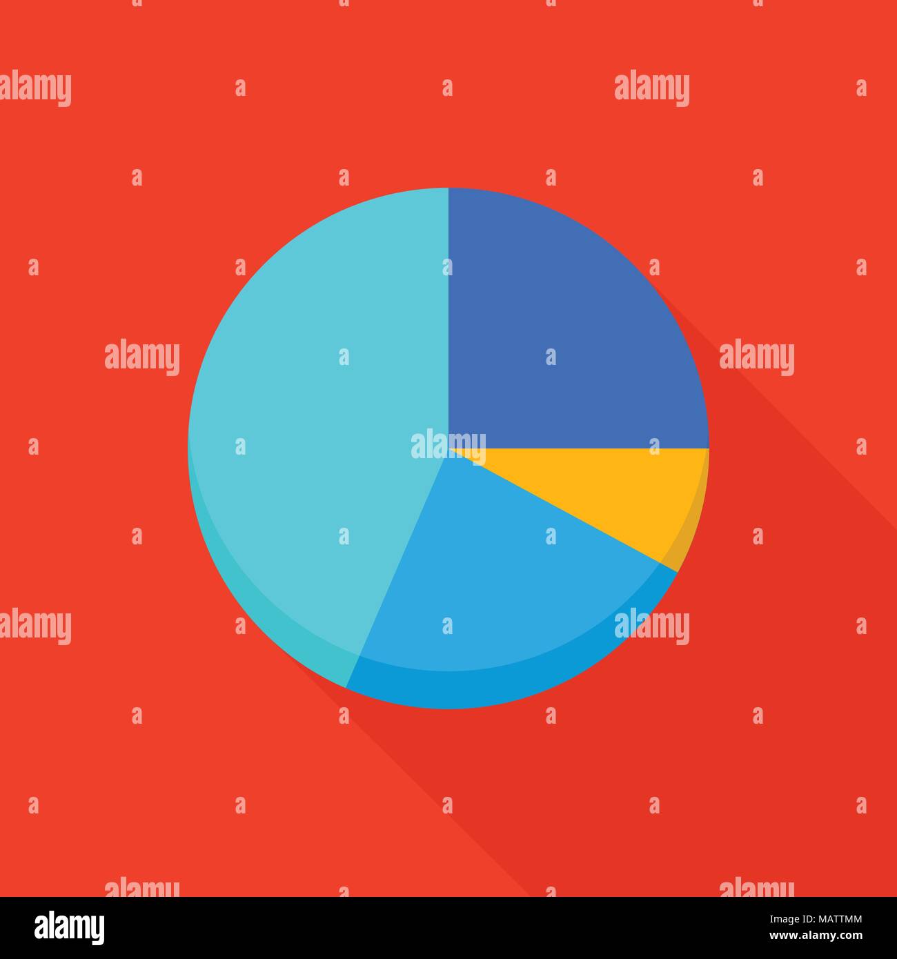 Round diagram icon, flat style Stock Vector Image & Art Alamy