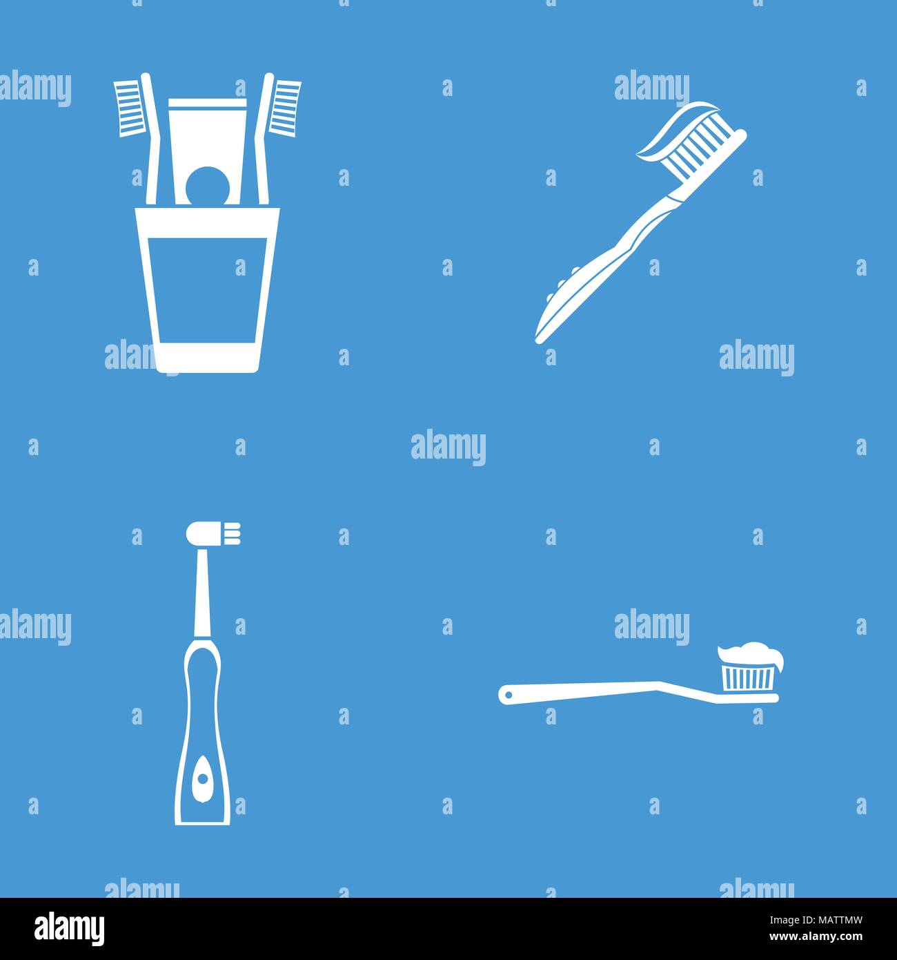 Toothbrush icon blue set vector Stock Vector Image & Art - Alamy