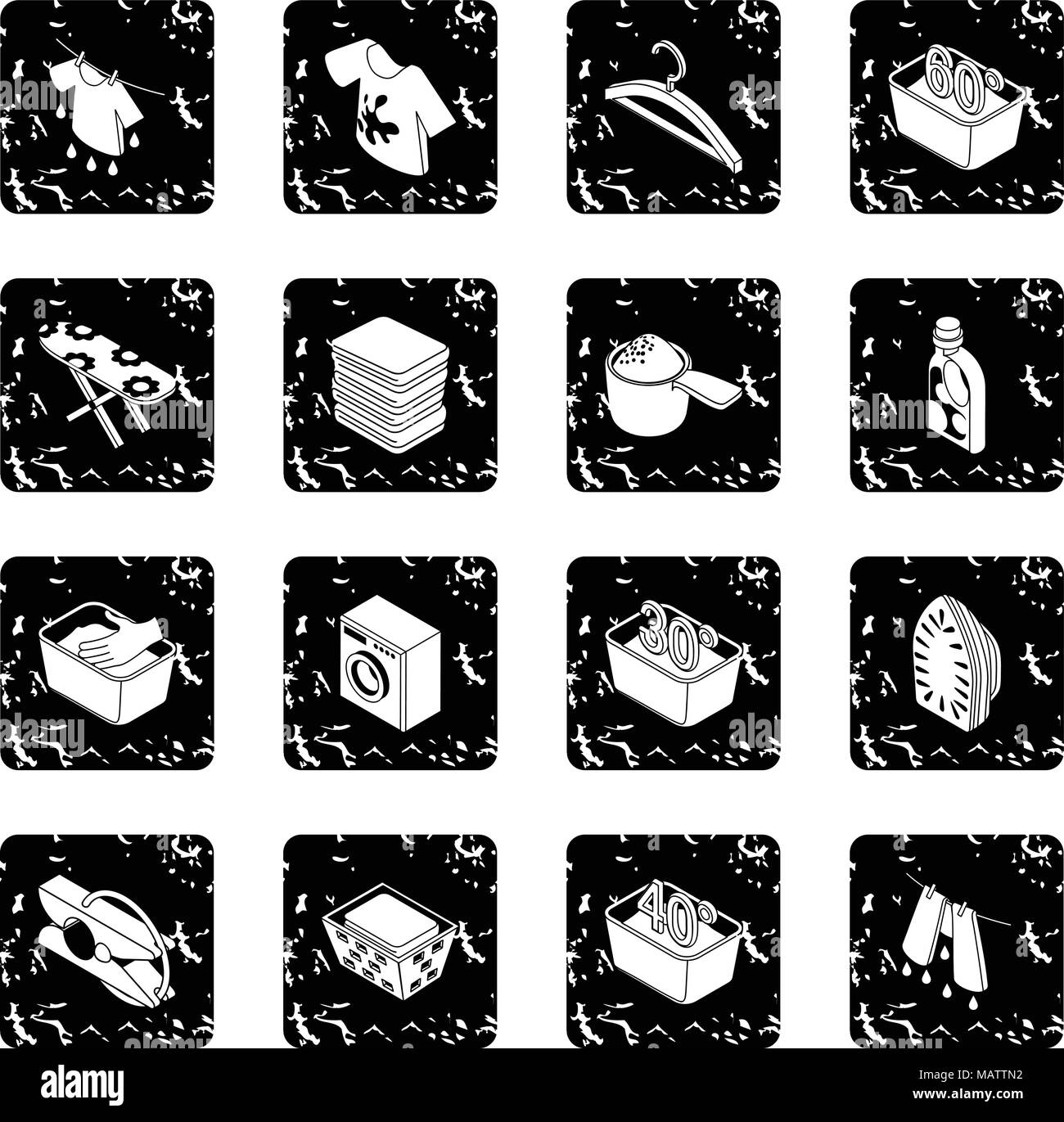 Laundry icons set grunge vector Stock Vector Image & Art - Alamy