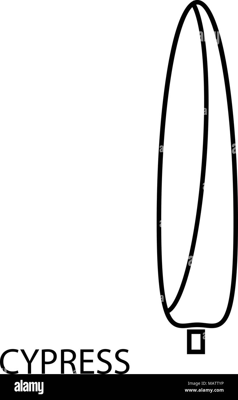 Cypress icon, outline style Stock Vector Image & Art Alamy