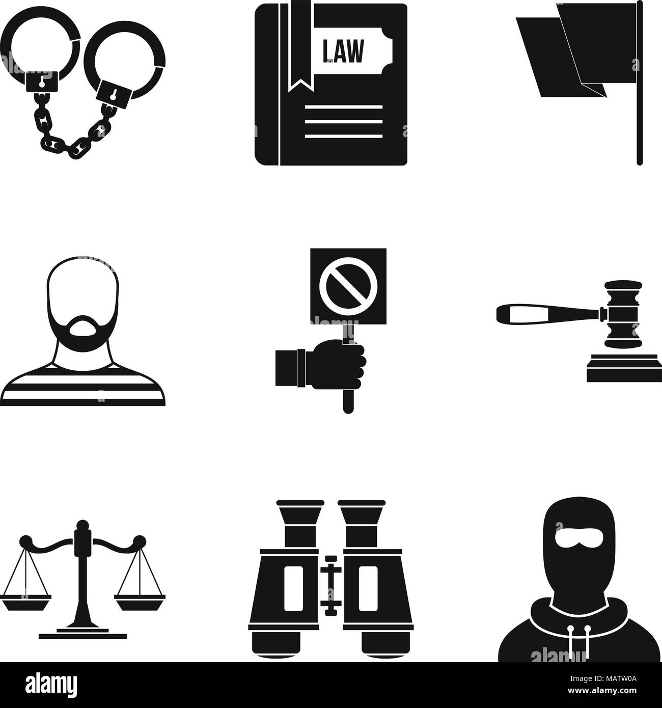 Perpetration of an offence Stock Vector Images - Alamy