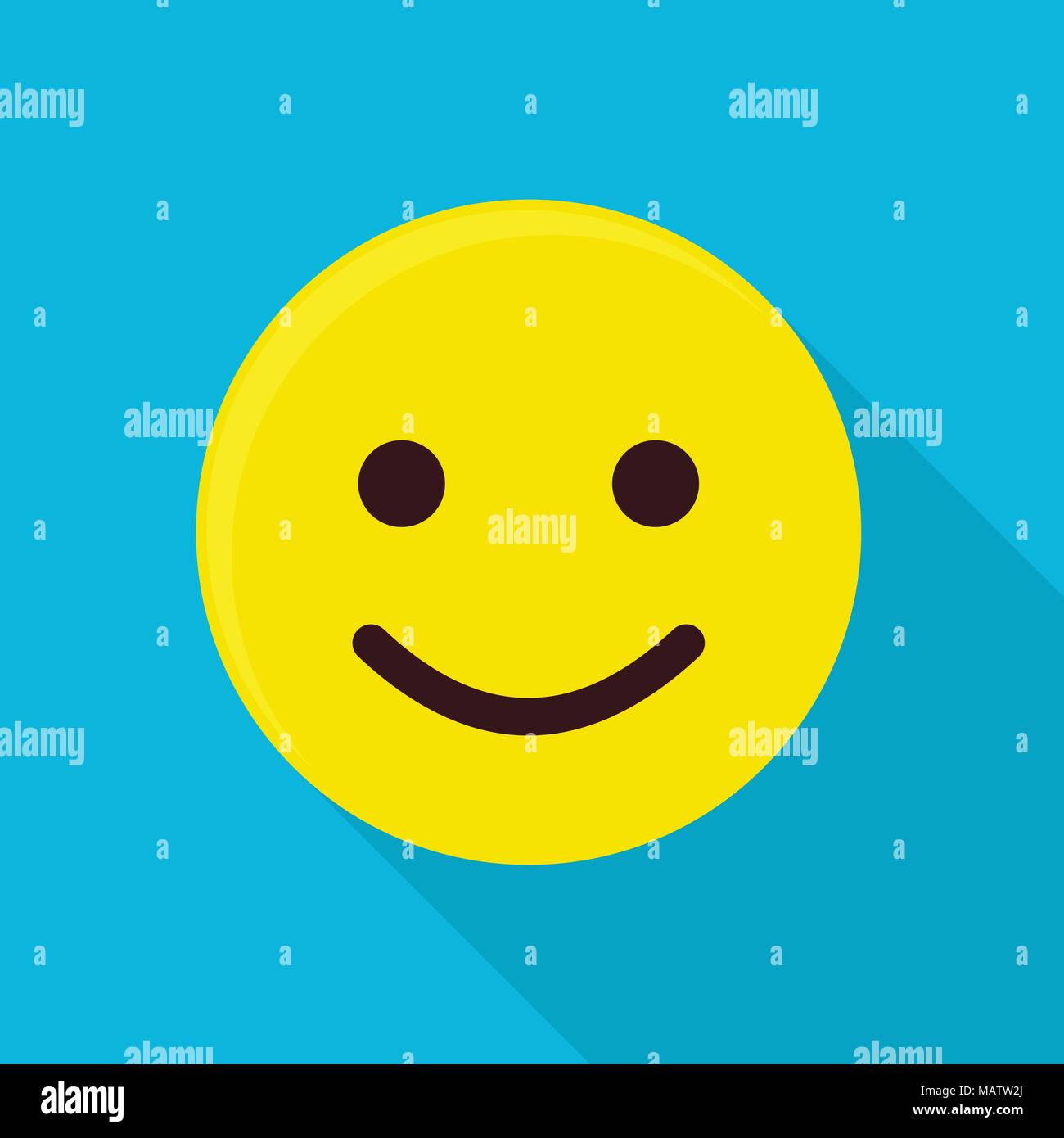 Funny emoticon icon, flat style Stock Vector Image & Art - Alamy