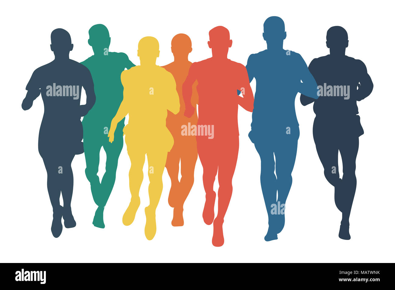 Color run group Cut Out Stock Images & Pictures - Alamy