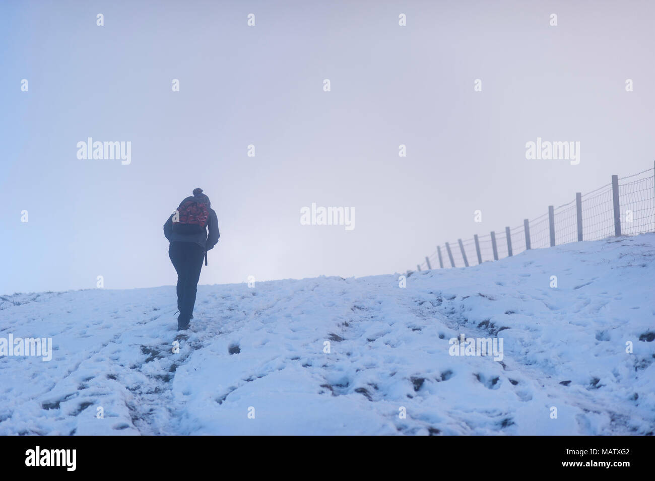 Woman nordic walking snow hi-res stock photography and images - Alamy