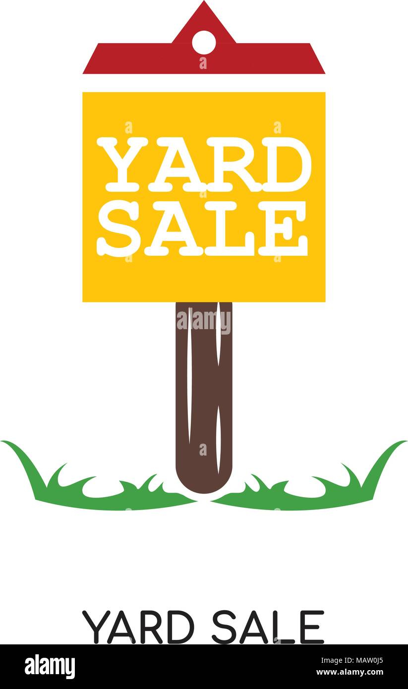yard sale logo isolated on white background for your web, mobile and