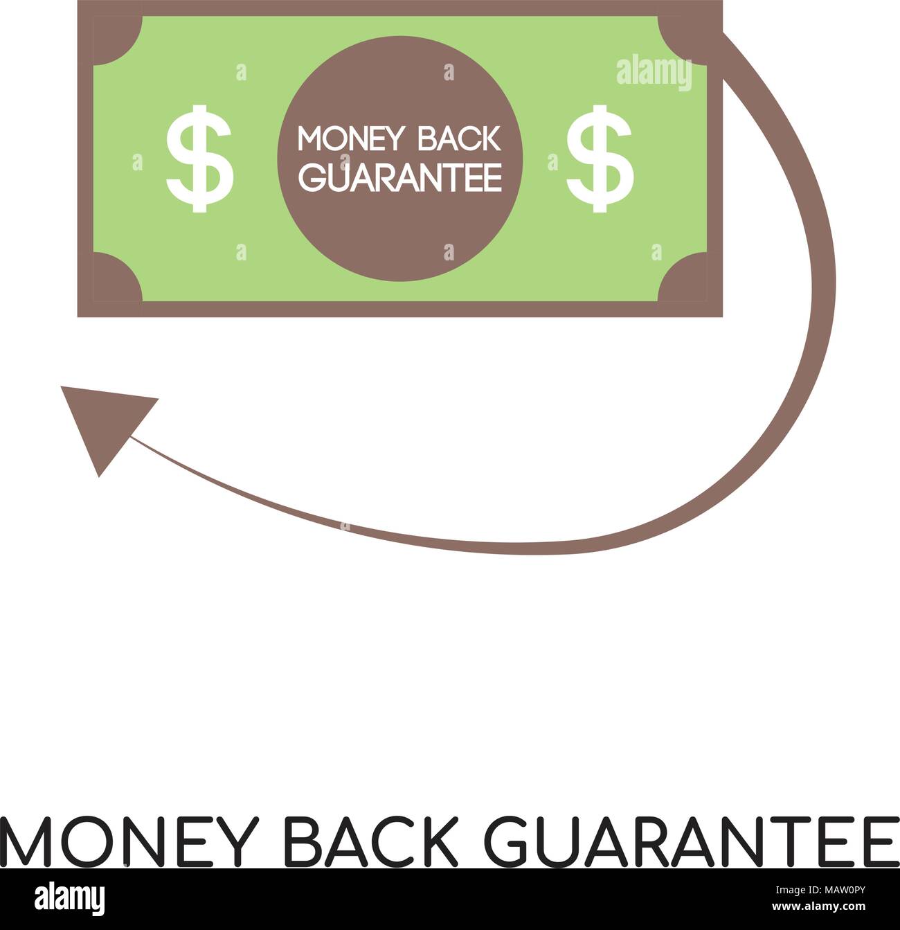 Money Back Guarantee Logo Isolated On White Background For - 