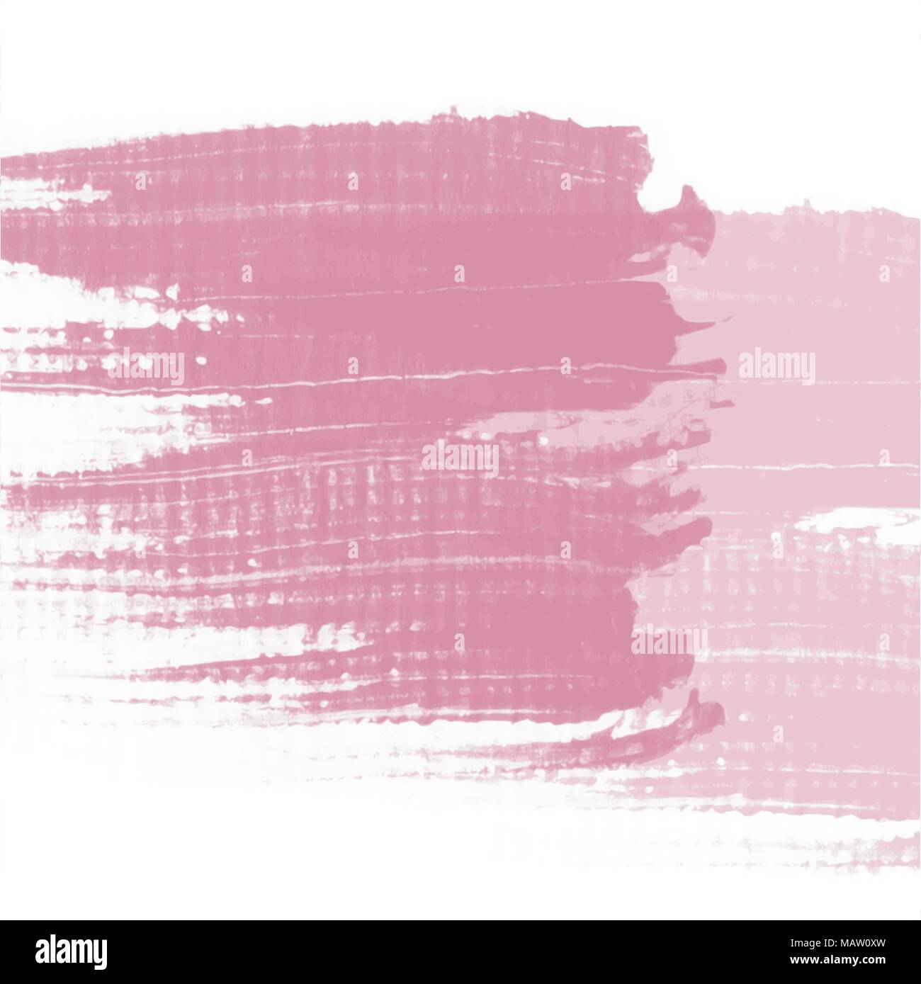 pink watercolor brush stroke background pattern, vector illustration Stock Vector