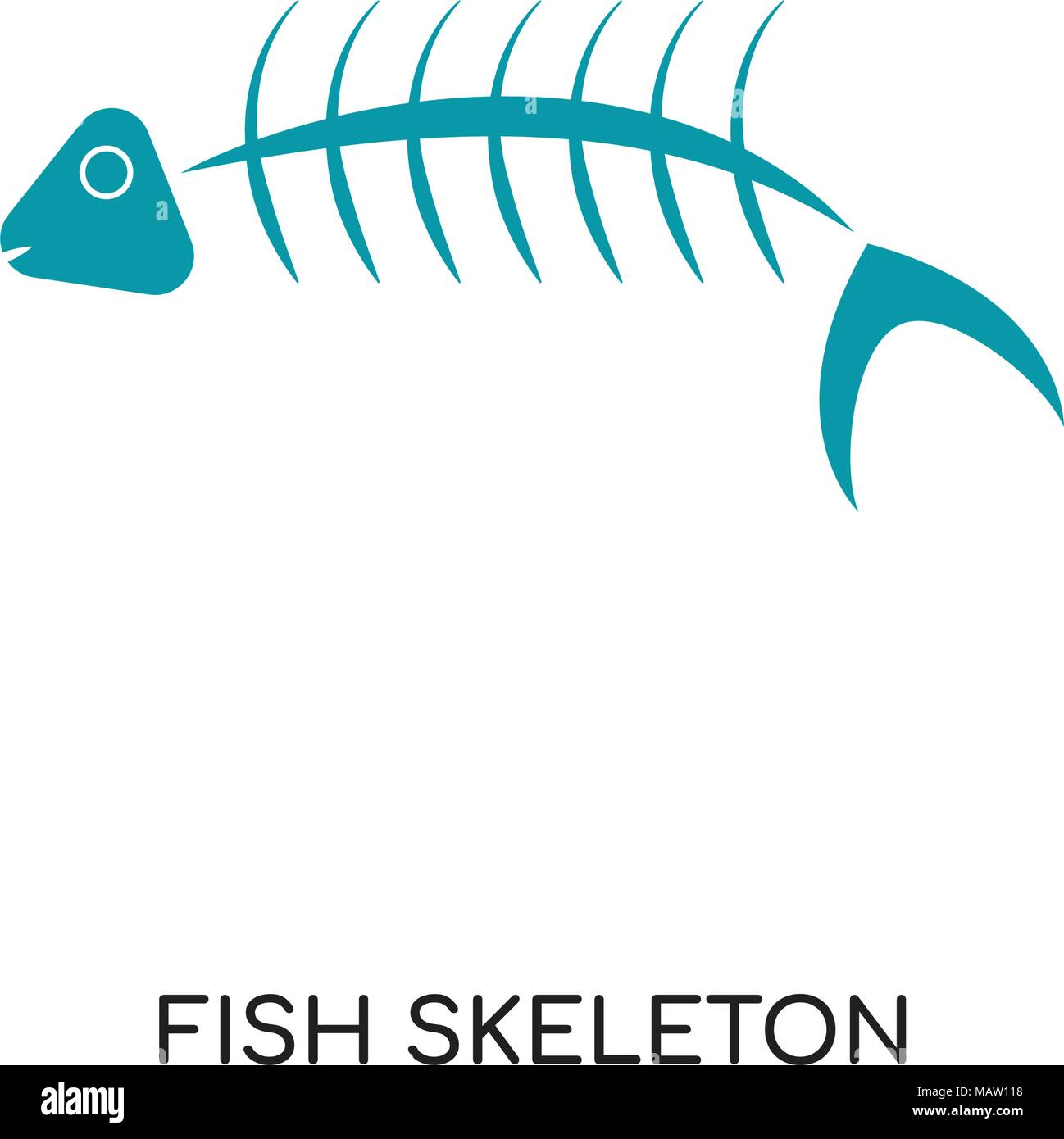 fish skeleton logo isolated on white background for your web, mobile and  app design Stock Vector Image & Art - Alamy