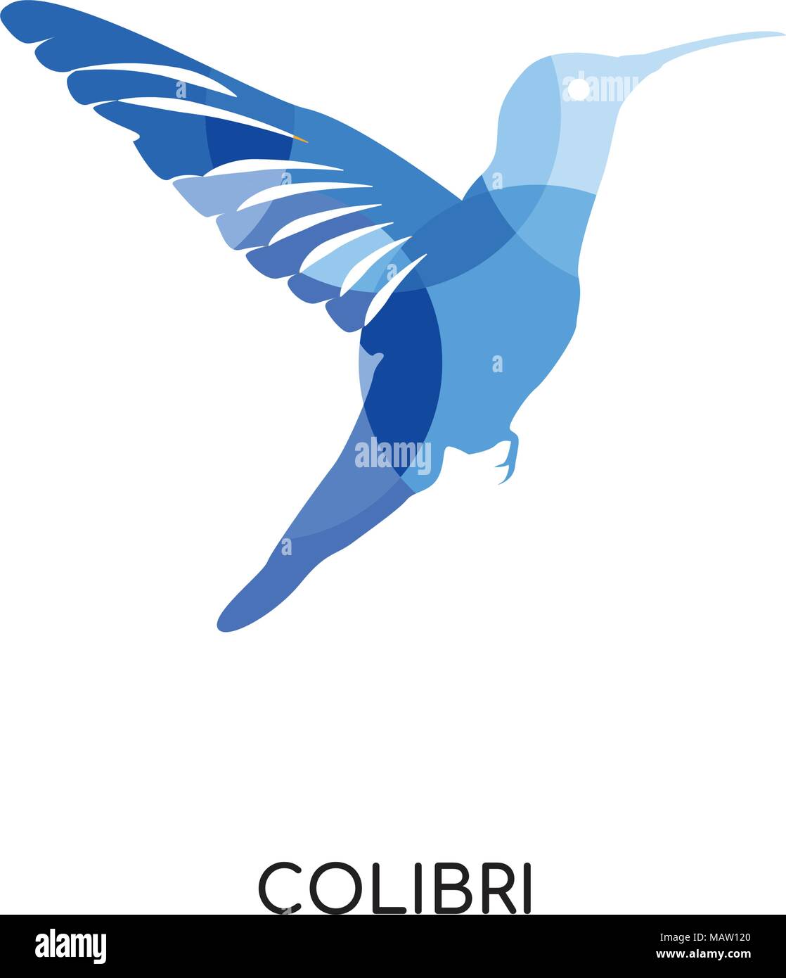 colibri logo isolated on white background for your web, mobile and app