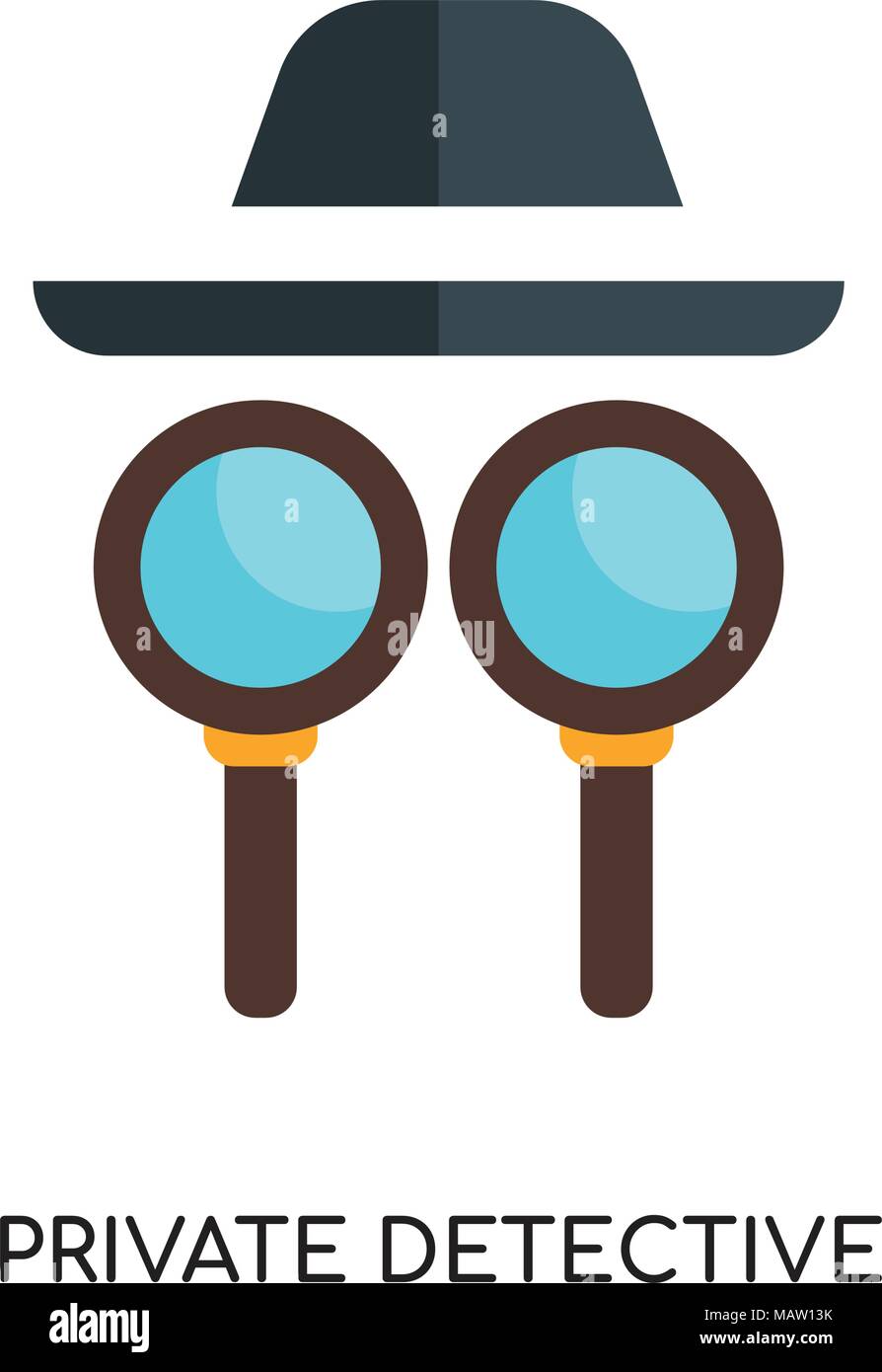 private detective logo isolated on white background for your web