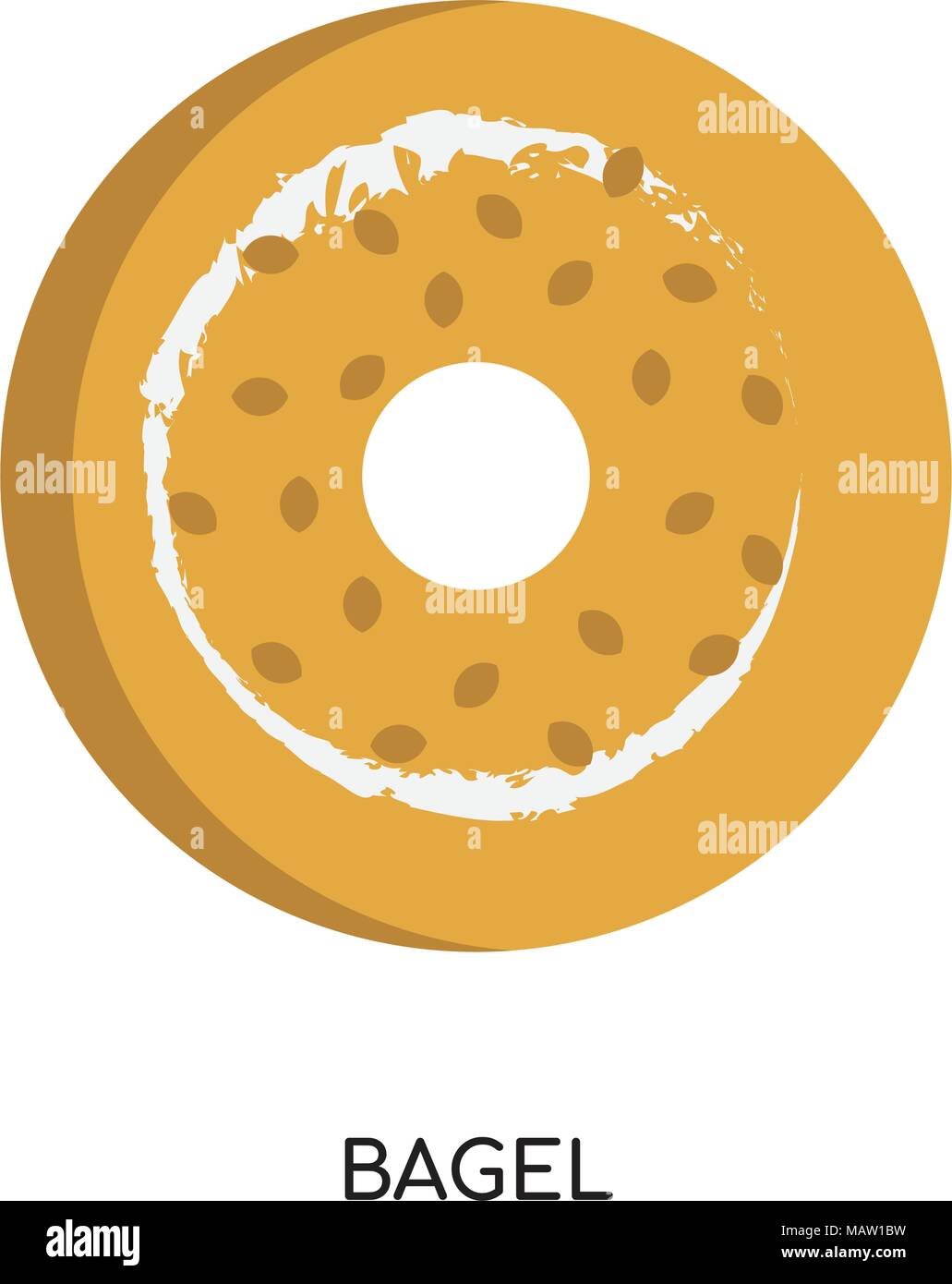 bagel logo isolated on white background for your web, mobile and app ...
