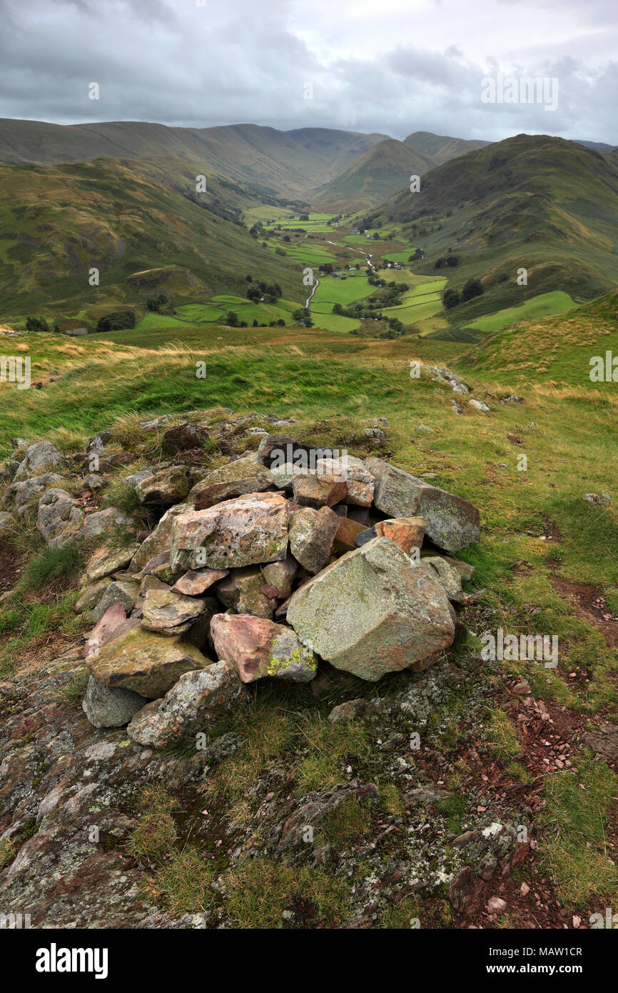 Summer, Martindale Common valley, Lake District National Park, Cumbria County, England, UK Stock