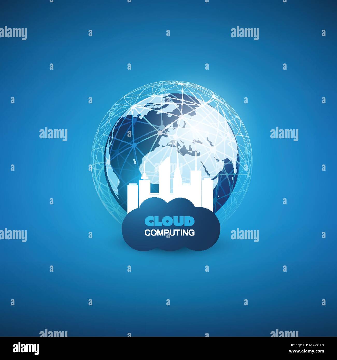 Cloud Computing and Smart City Design Concept - Digital Network ...