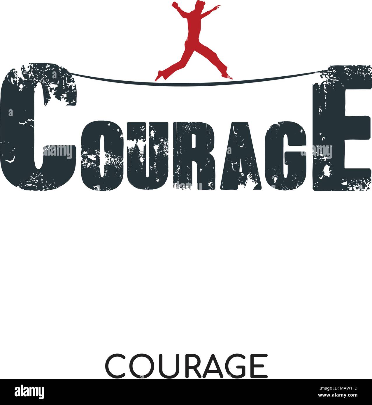 courage logo isolated on white background for your web, mobile and app