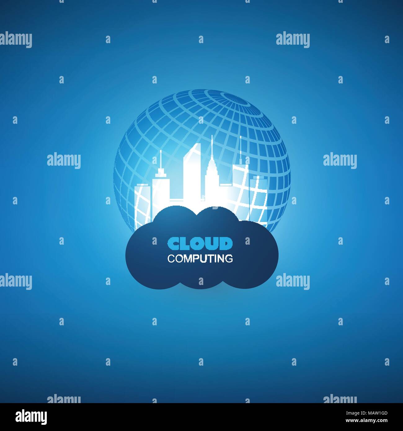 Cloud Computing and Smart City Design Concept - Digital Network ...